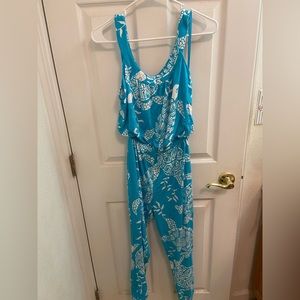 Turtle print Tori Richard jumpsuit